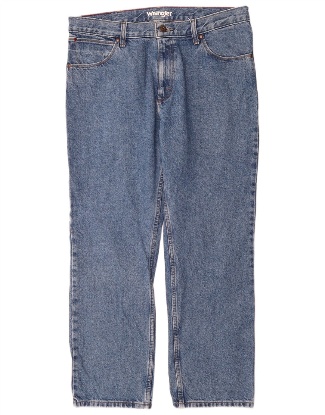 Wrangler Mens Straight Jeans W36 L30 Blue Cotton