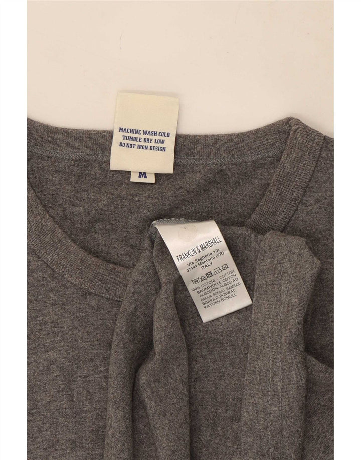 Franklin & Marshall Mens T-Shirt Top Medium Grey Cotton