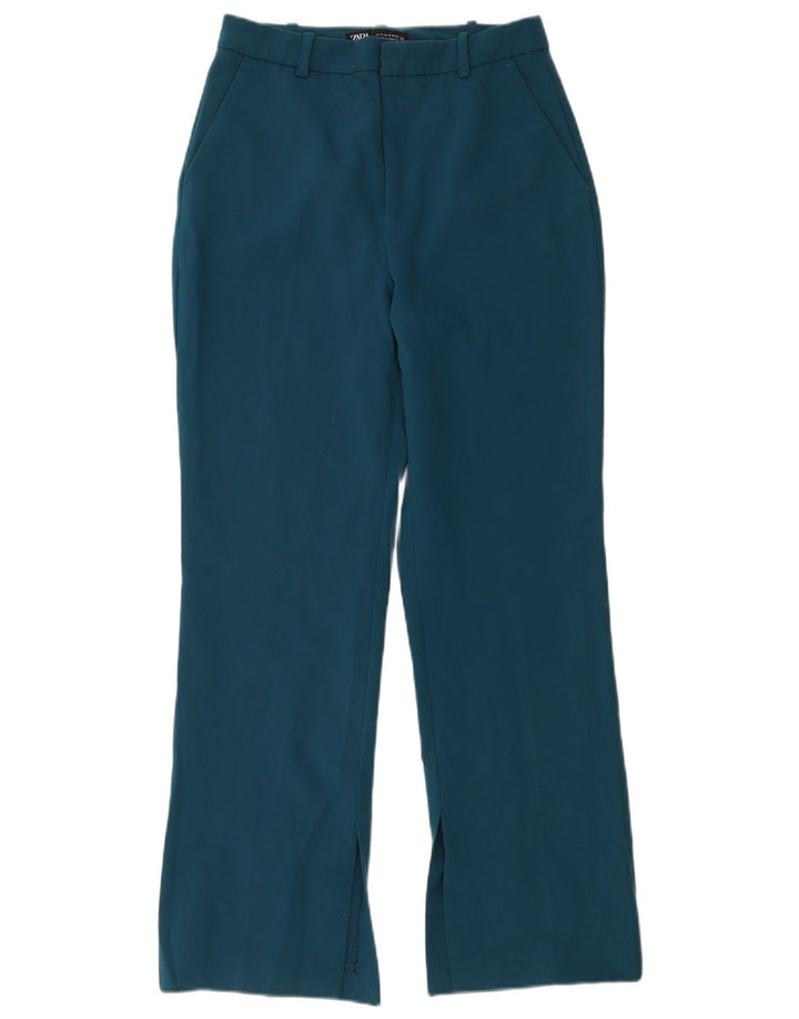 Zara Womens Bootcut Chino Trousers Medium W28 L30 Blue