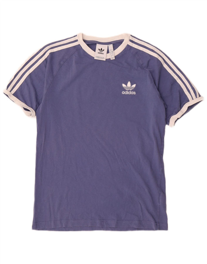 Adidas Mens T-Shirt Top Small Navy Blue Cotton
