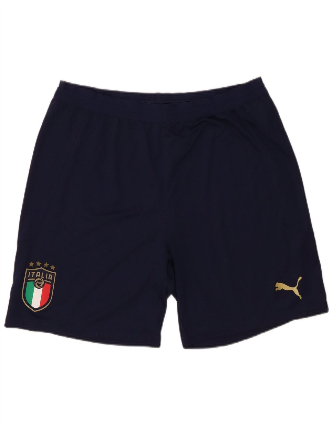 Puma Mens Italia Graphic Sport Shorts Large  Navy Blue Polyester