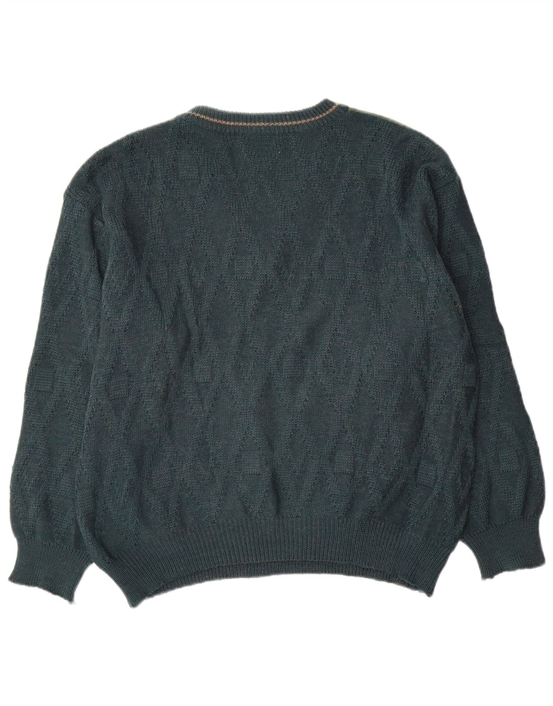 Sergio Barbieri Mens V-Neck Jumper Sweater IT 50 Medium Green