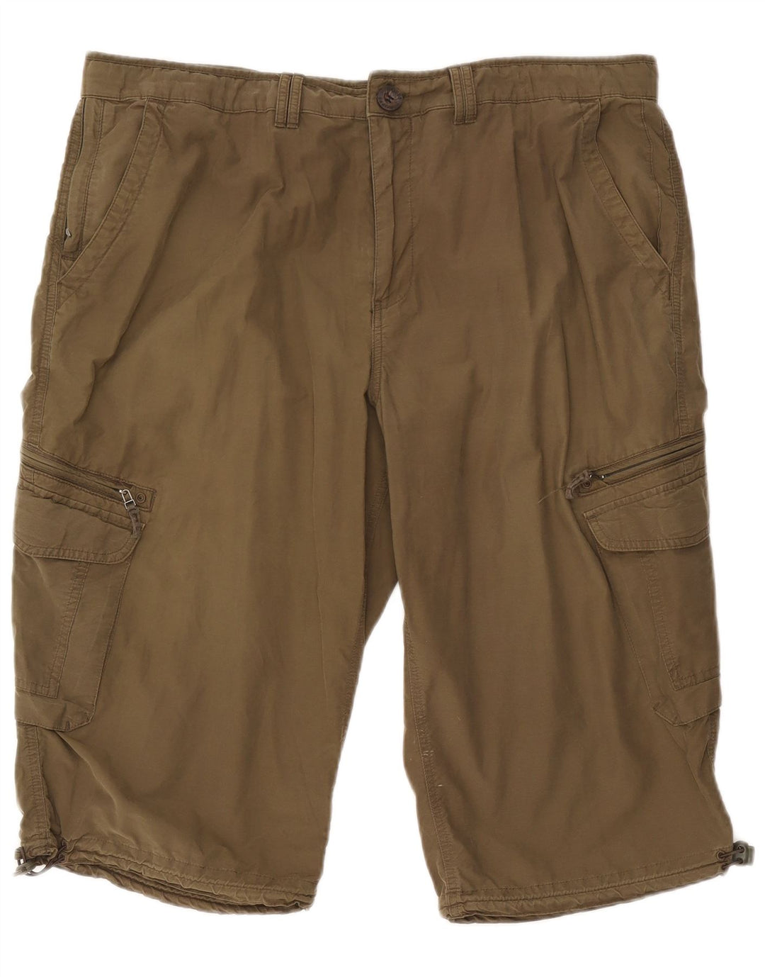Marks & Spencer Mens Cargo Shorts W38 XL Khaki Cotton