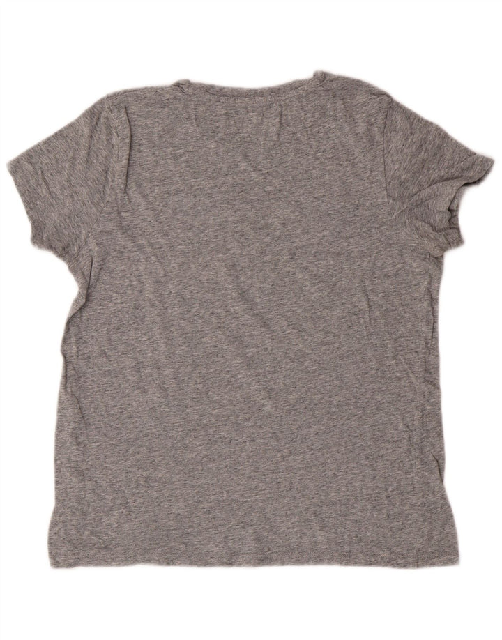 Levi's Womens Graphic T-Shirt Top UK 14 Medium Grey Flecked