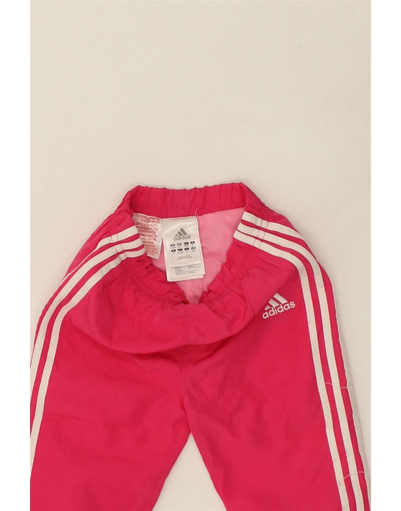 ADIDAS Baby Girls Trousers 9-12 Months Pink Polyester | Vintage Adidas | Thrift | Second-Hand Adidas | Used Clothing | Messina Hembry 