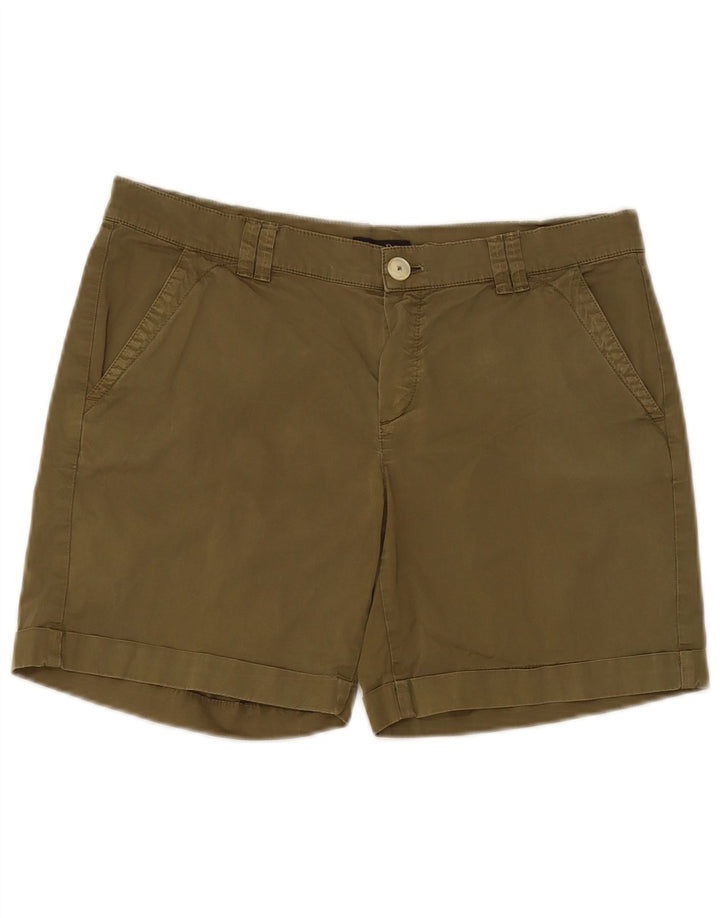 Massimo Dutti Womens Chino Shorts EU 38 Small W28 Khaki