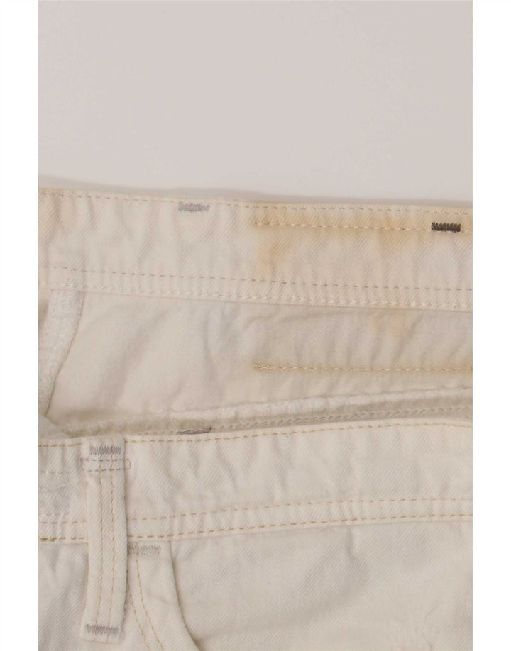 G-Star Womens Denim Shorts W27 Small White Cotton