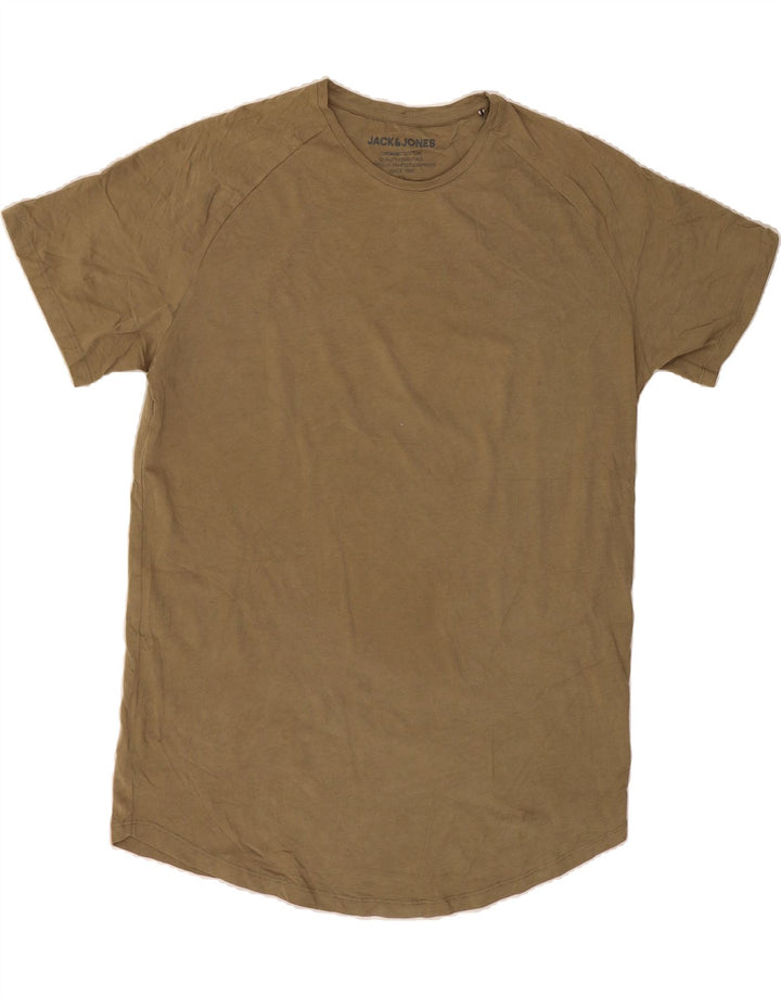JACK & JONES Mens T-Shirt Top XL Khaki Vintage Jack & Jones and Second-Hand Jack & Jones from Messina Hembry 