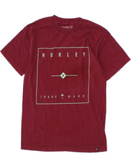 HURLEY Mens Graphic T-Shirt Top Small Maroon