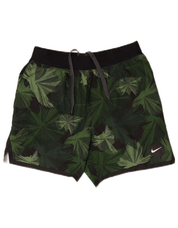 NIKE Mens Sport Shorts Small Green Floral Polyester