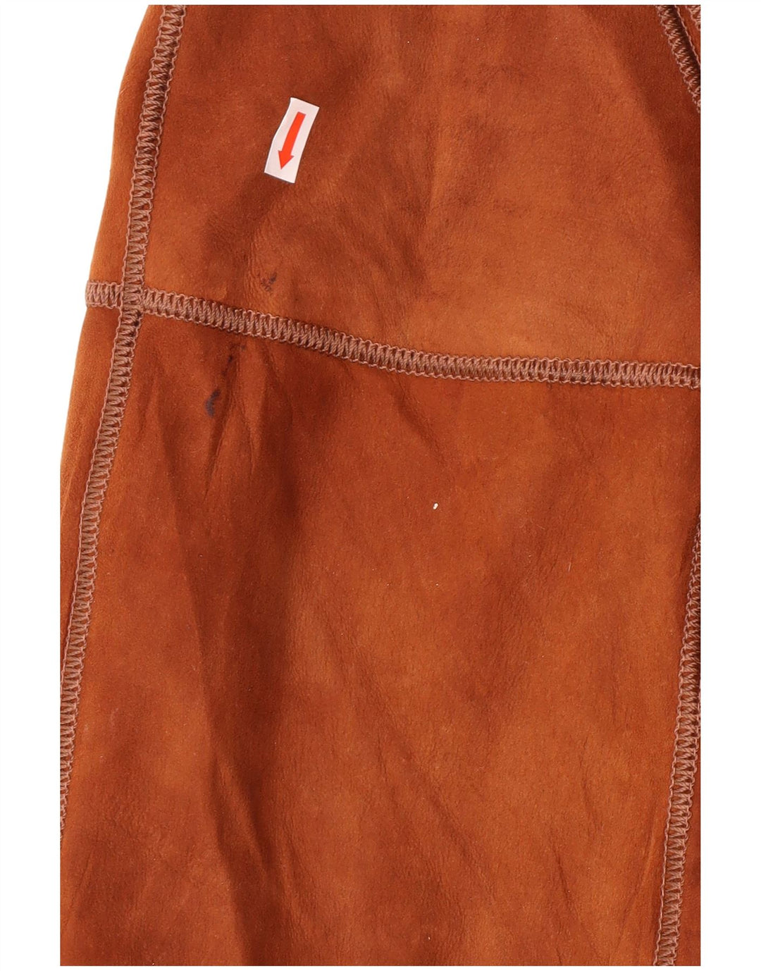 VINTAGE Womens Shearling Coat IT 44 Medium Brown Leather