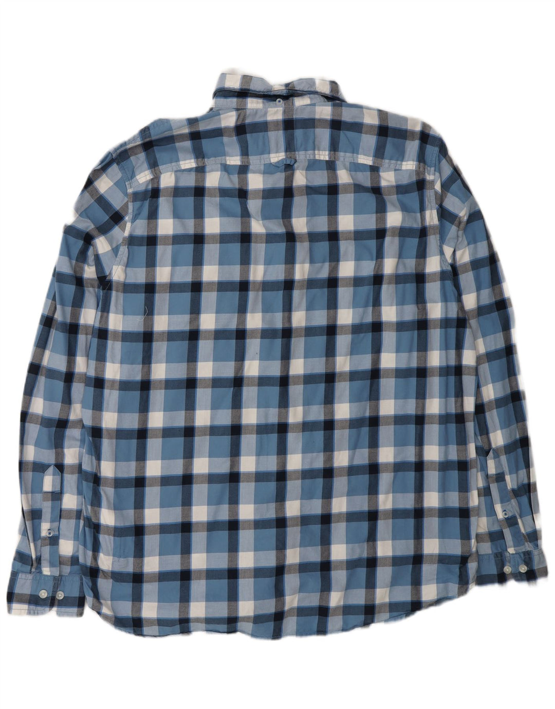 TIMBERLAND Mens Slim Fit Shirt XL Blue Check Cotton