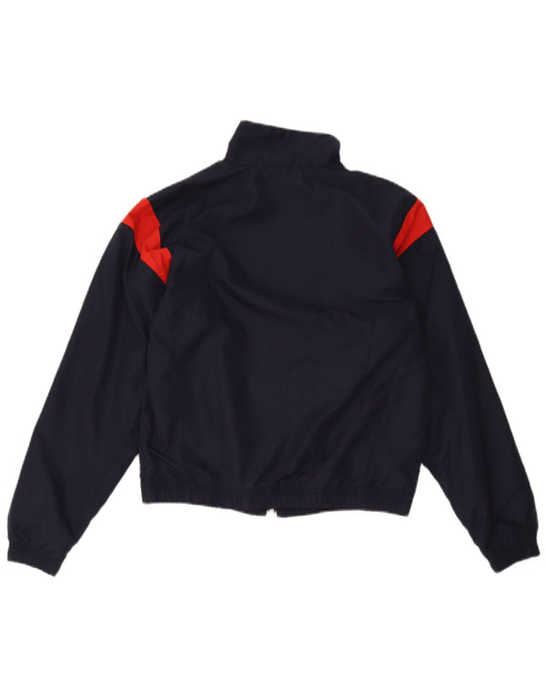 Fila Womens Tracksuit Top Jacket UK 10 Small Navy Blue Colourblock