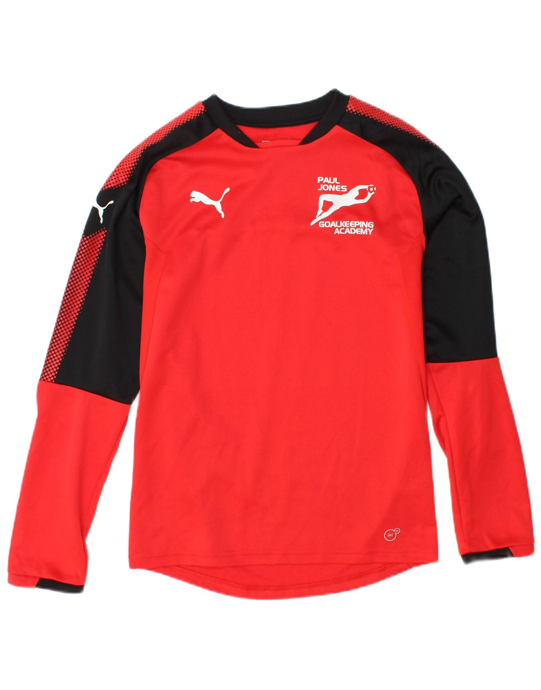 PUMA Mens Graphic Top Long Sleeve XS Red Colourblock Polyester