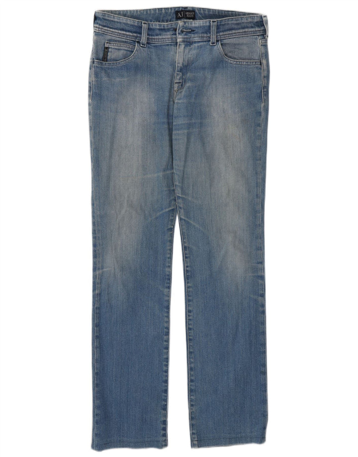 Armani Womens Straight Jeans W27 L32 Blue Cotton