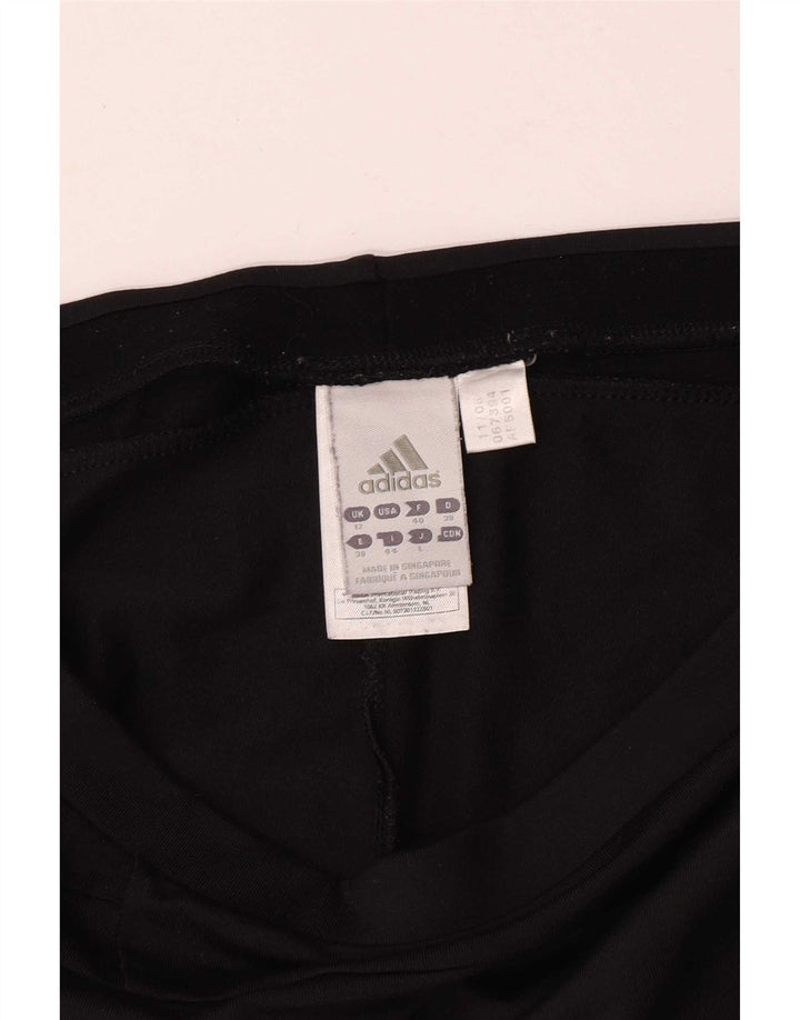 Adidas Womens Capri Tracksuit Trousers UK 12 Medium Black Nylon