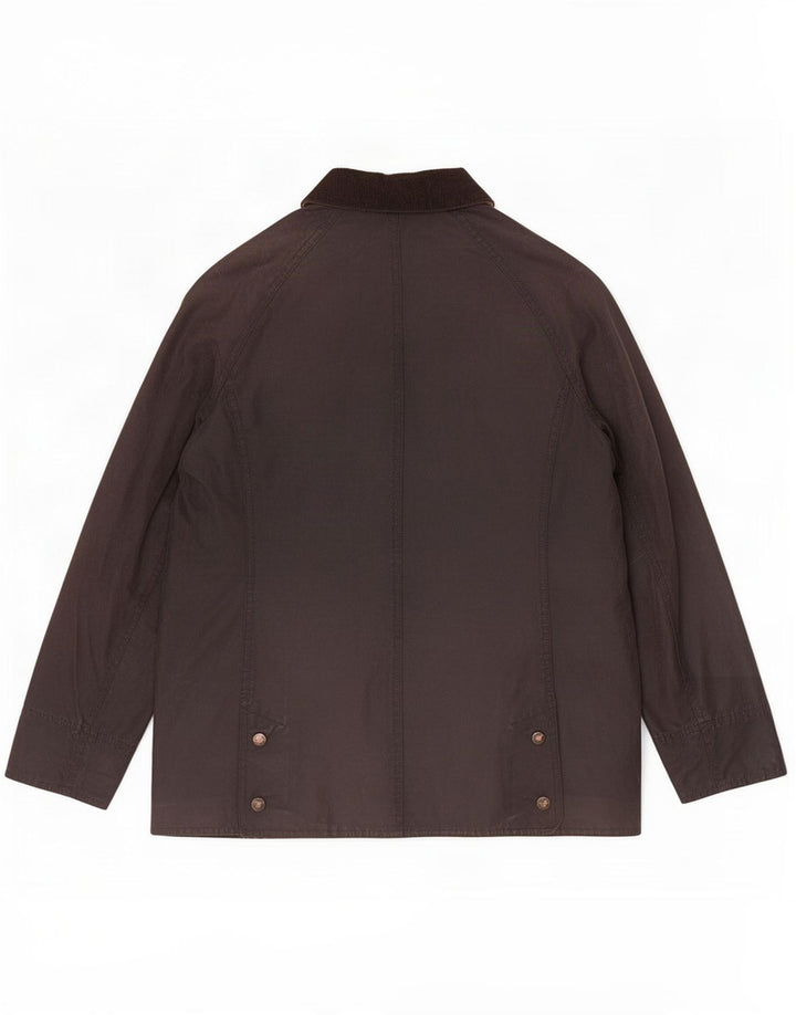 Barbour Womens Waxed Cotton Jacket UK 10 Small Brown