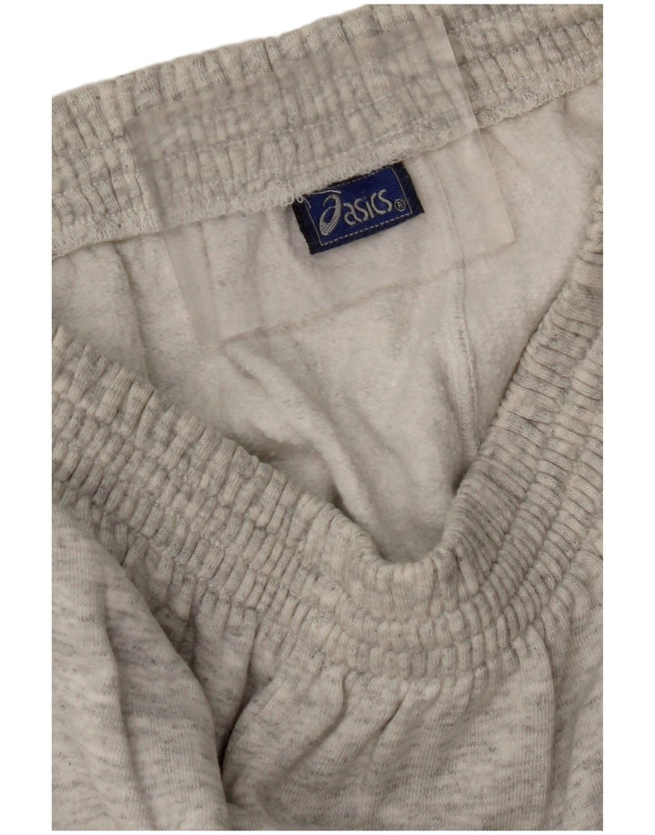 ASICS Womens Tracksuit Trousers UK 12 Medium  Grey Flecked Cotton