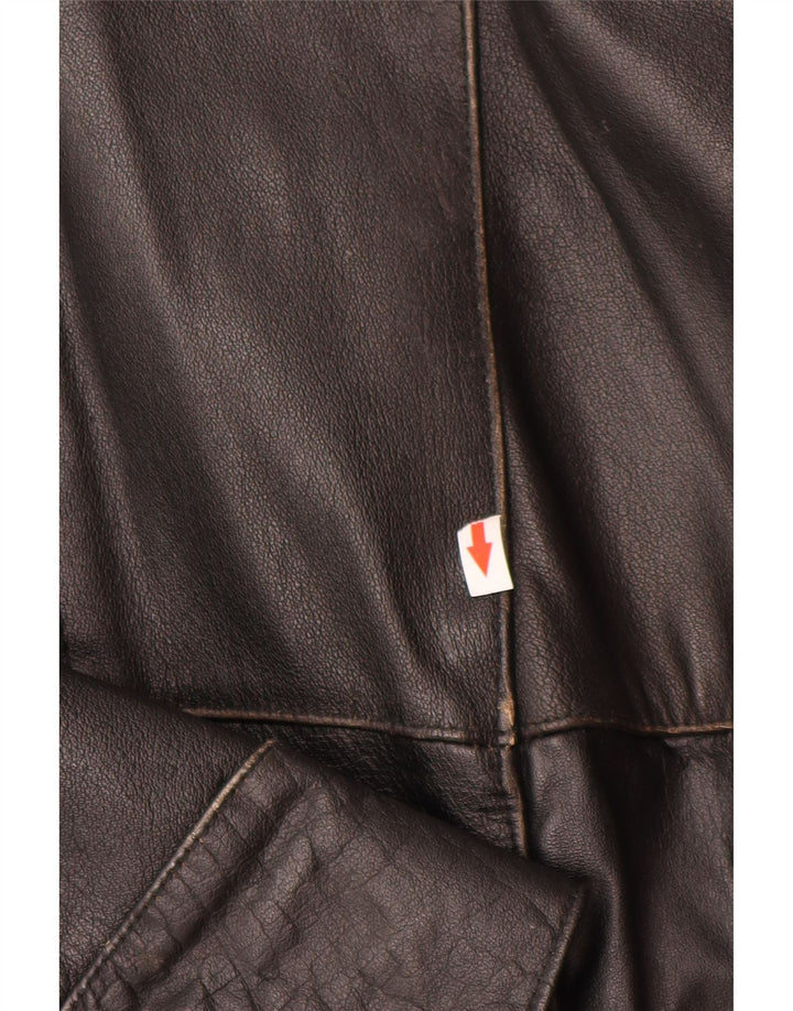 Vintage Mens Leather Jacket UK 38 Medium Black Leather