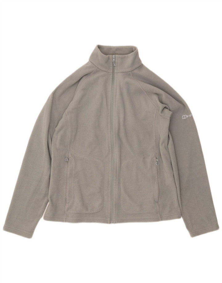 BERGHAUS Womens Fleece Jacket UK 16 Large  Grey Polyester