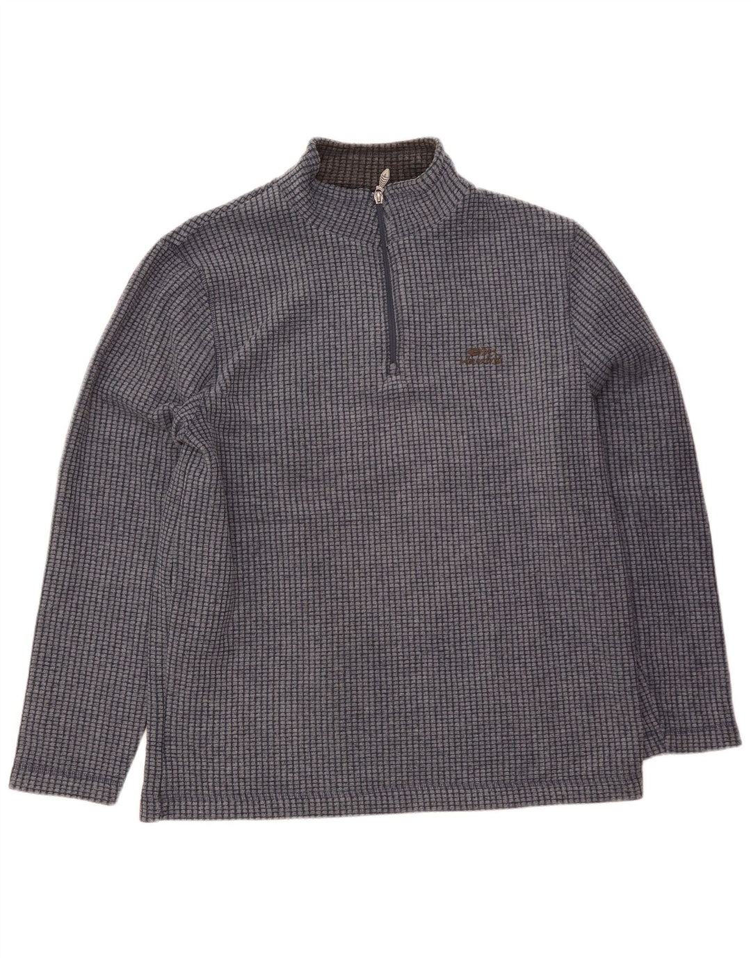 Weird Fish Mens Zip Neck Fleece Jumper XL Navy Blue Polyester