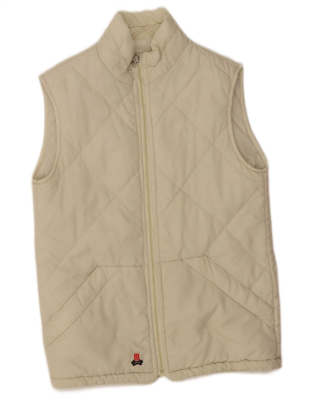 Maul Womens Oversized Quilted Gilet UK 6 XS Off White Polyamide