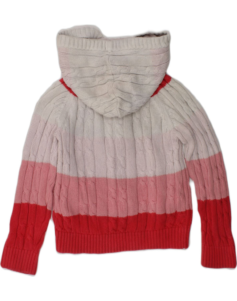 TOMMY HILFIGER Girls Hooded Jumper 2-3 Years Red Colourblock Cotton | Vintage Tommy Hilfiger | Thrift | Second-Hand Tommy Hilfiger | Used Clothing | Messina Hembry 