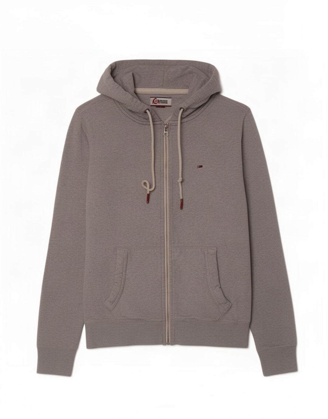 Tommy Hilfiger Mens Zip Hoodie Sweater Medium Grey