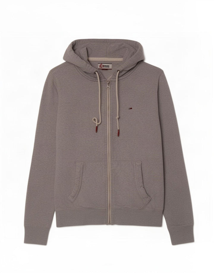 Tommy Hilfiger Mens Zip Hoodie Sweater Medium Grey