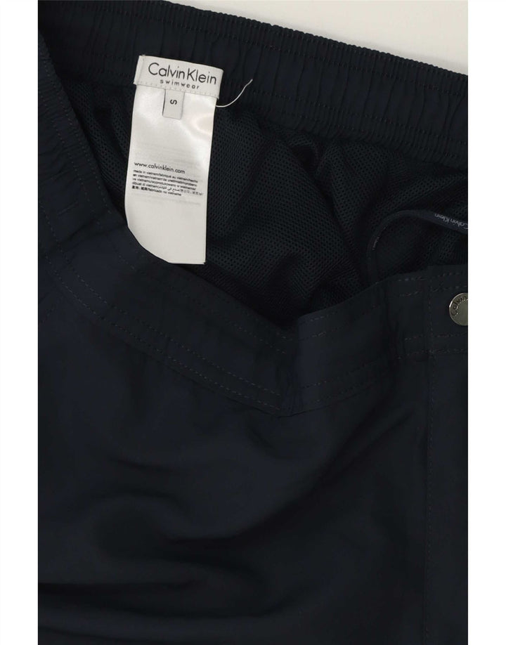 Calvin Klein Mens Swimming Shorts Small Navy Blue Polyester