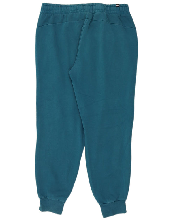 Puma Mens Tracksuit Trousers Joggers XL  Blue Cotton