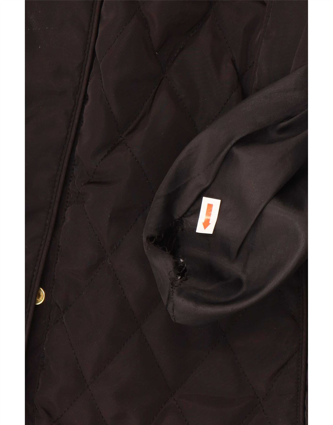 Michael Kors Womens Quilted Windbreaker Coat UK 16 Large Black Polyester