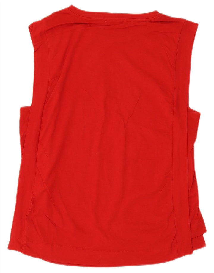 Benetton Womens Vest Top UK 10 Small Red