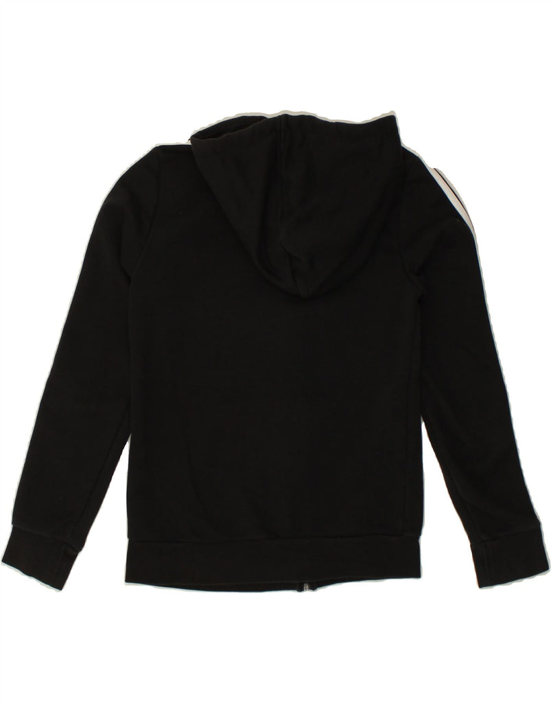 ADIDAS Womens Zip Hoodie Sweater UK 8/10 Small Black Cotton | Vintage Adidas | Thrift | Second-Hand Adidas | Used Clothing | Messina Hembry 