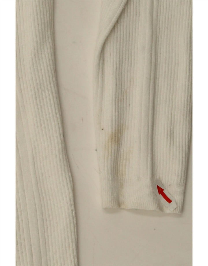 Marks & Spencer Womens Roll Neck Jumper Sweater UK 12 Medium Off White