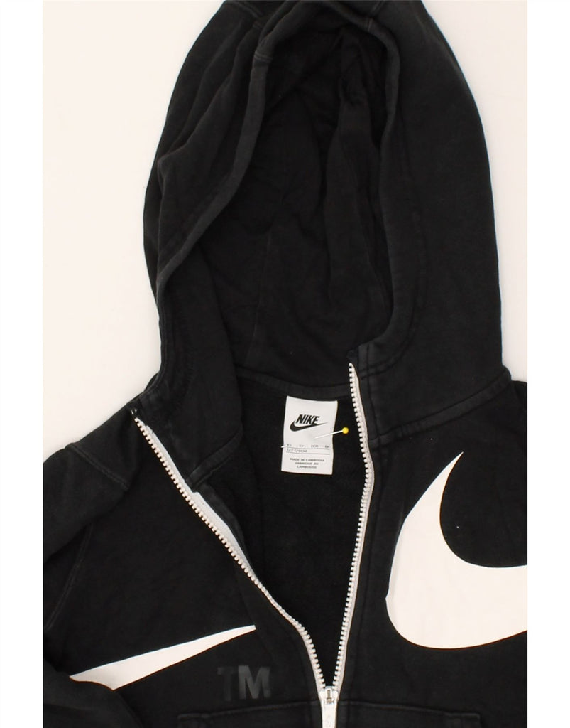 NIKE Boys Graphic Zip Hoodie Sweater 7-8 Years XS Black | Vintage Nike | Thrift | Second-Hand Nike | Used Clothing | Messina Hembry 