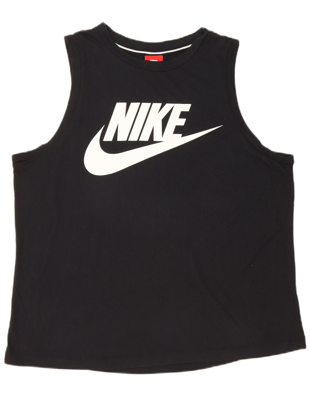 NIKE Womens Graphic Vest Top UK 16 Large Black