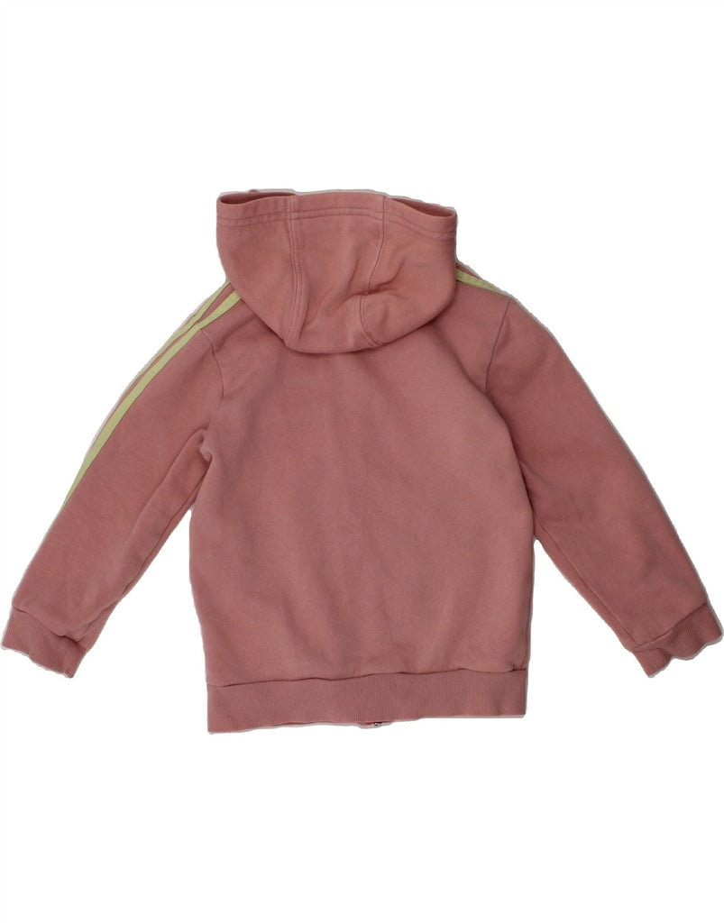 ADIDAS Baby Girls Graphic Zip Hoodie Sweater 18-24 Months Pink Cotton Vintage Adidas and Second-Hand Adidas from Messina Hembry 