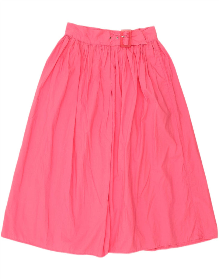 Benetton Womens A-Line Skirt IT 44 Medium W28  Pink Cotton