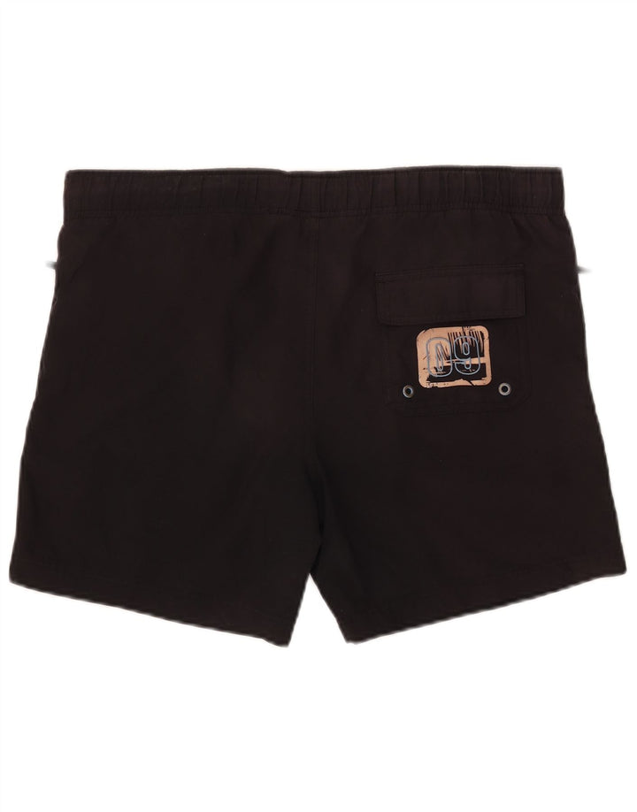 Calvin Klein Mens Graphic Swimming Shorts Small  Black Polyester