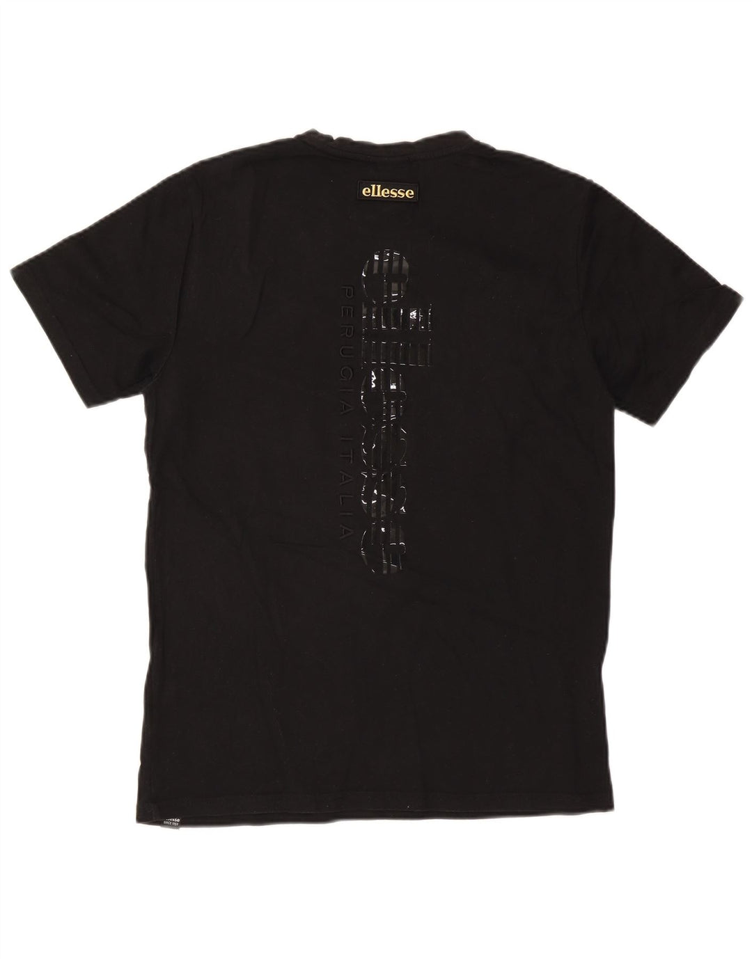 Ellesse Mens Graphic T-Shirt Top Medium Black Colourblock
