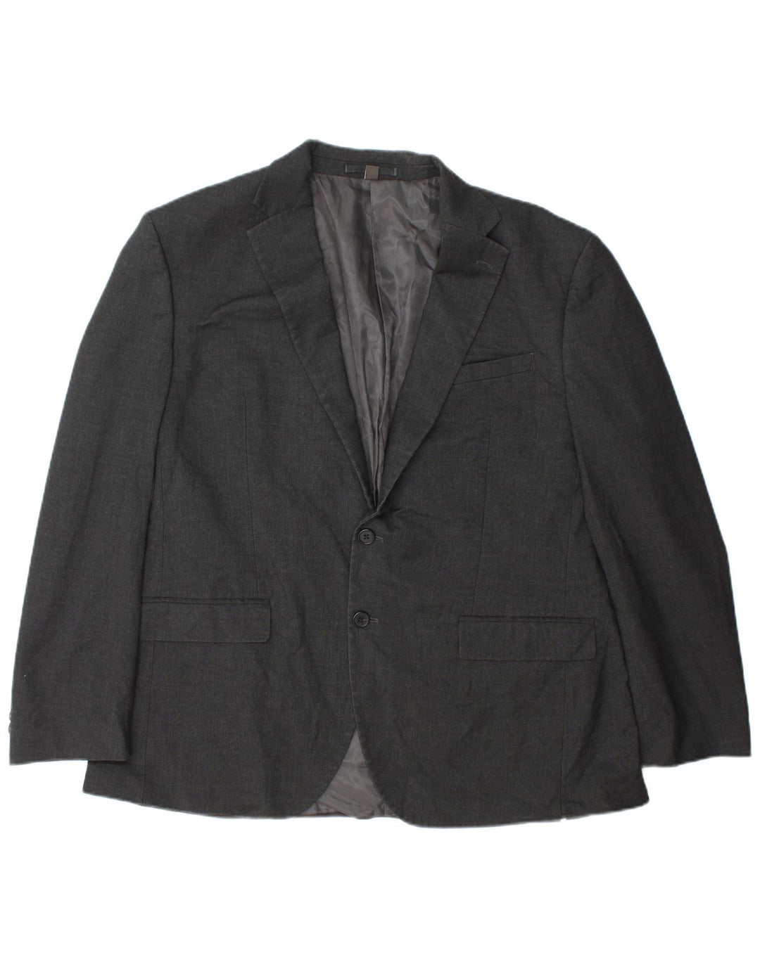 Marks & Spencer Mens 2 Button Regular Fit Blazer Jacket Size 44 XL Grey
