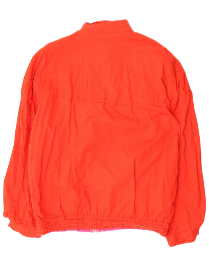 Vintage Womens Reversible Bomber Jacket UK 12 Medium Pink Geometric