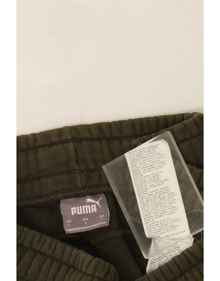 Puma Mens Tracksuit Trousers Joggers Large  Khaki Cotton