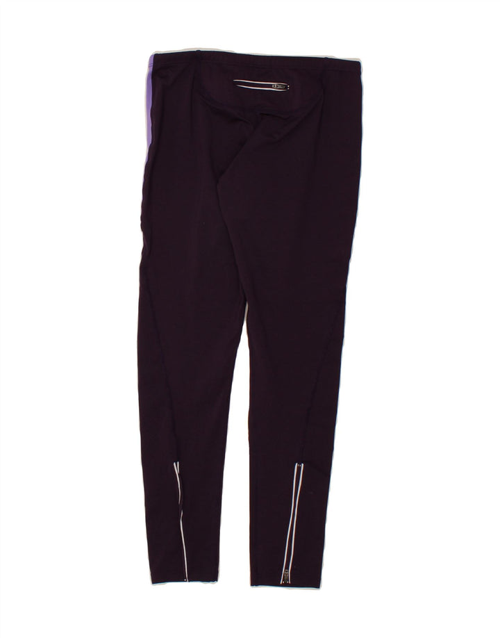 ASICS Womens Leggings UK 12 Medium Purple Colourblock Polyester Vintage Asics and Second-Hand Asics from Messina Hembry 