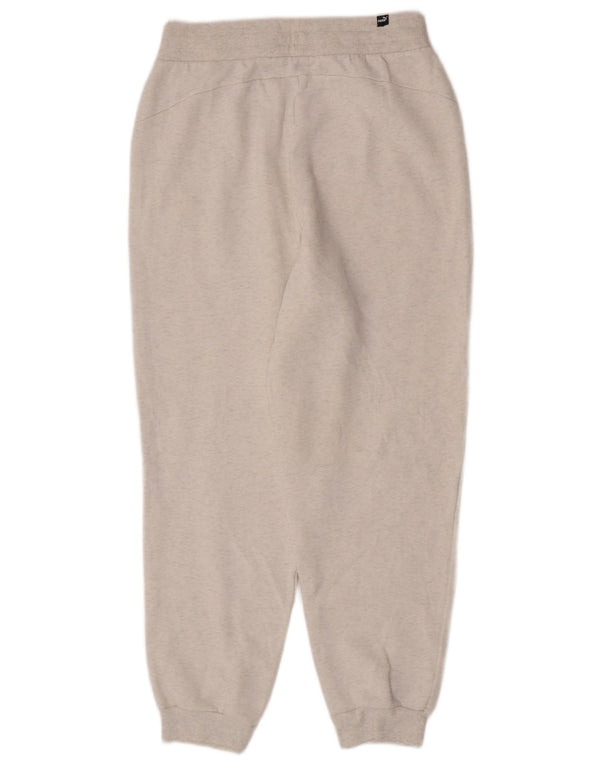 Puma Womens Tracksuit Trousers Joggers UK 12 Medium  Beige Flecked Cotton