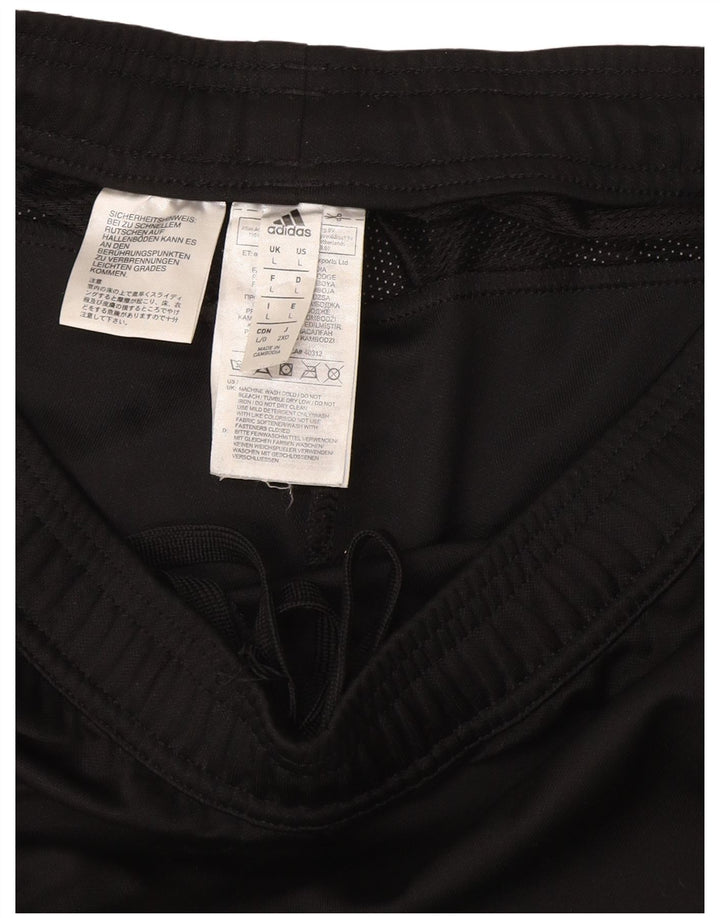Adidas Mens Tracksuit Trousers Large Black Polyester