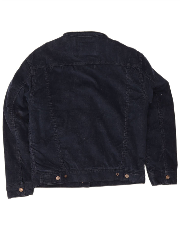 Levi's Womens Corduroy Sherpa Jacket UK 6 XS Navy Blue Polyester