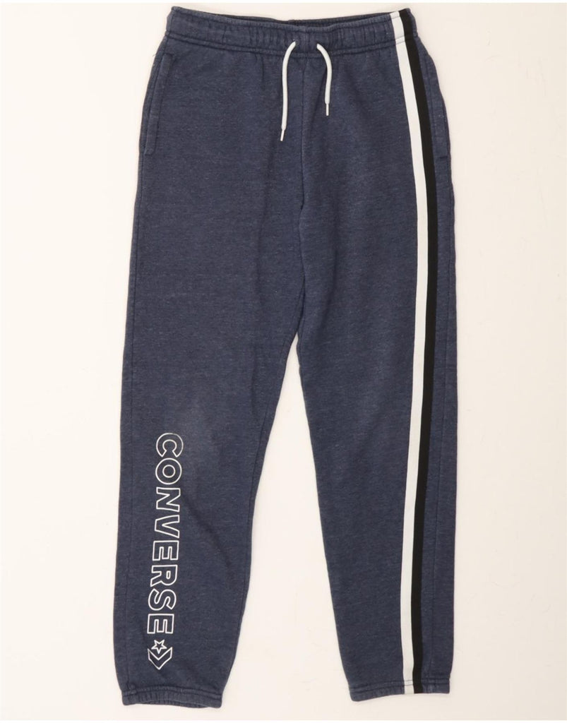 CONVERSE Boys Tracksuit Trousers Joggers 12-13 Years Large Navy Blue Vintage Converse and Second-Hand Converse from Messina Hembry 