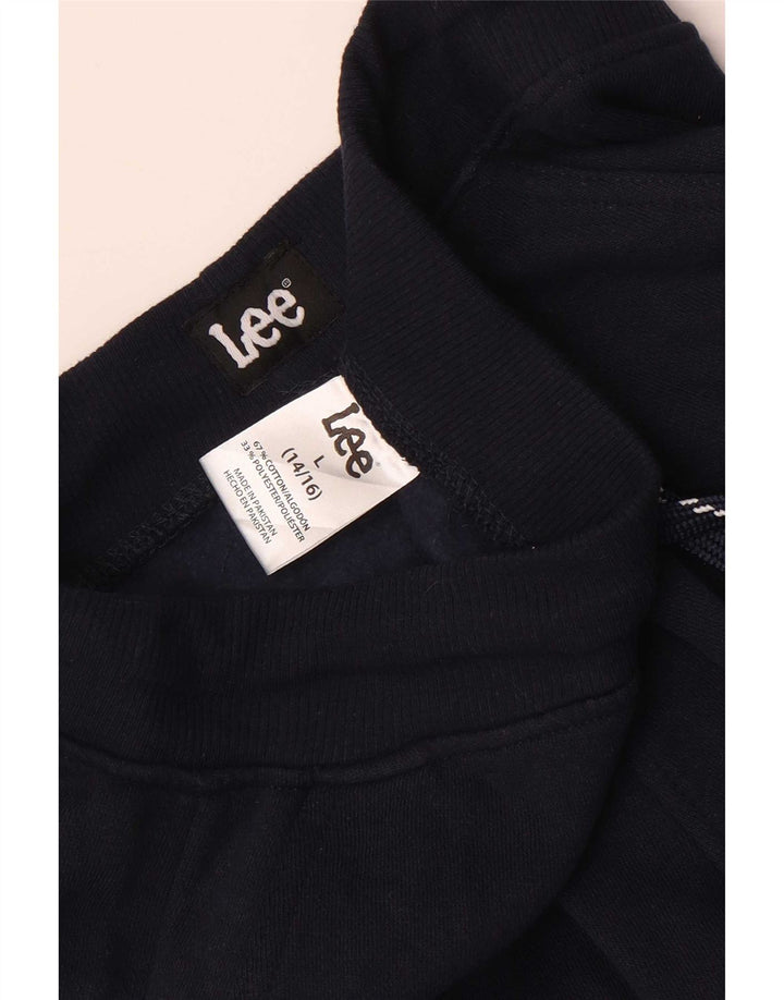 Lee Boys Sport Shorts 14-15 Years Large Navy Blue Cotton
